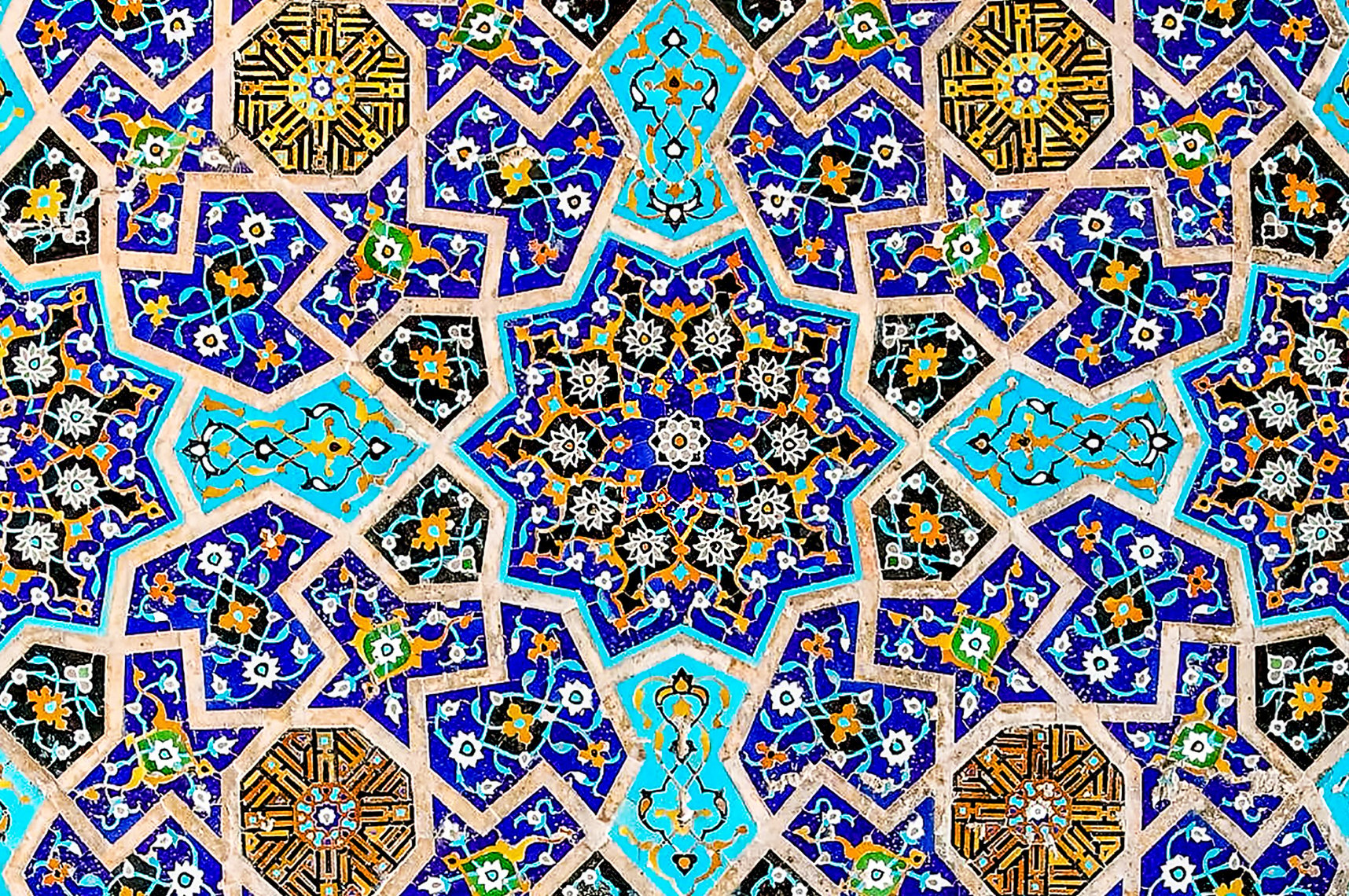 Multi colored Islamic mosaic art